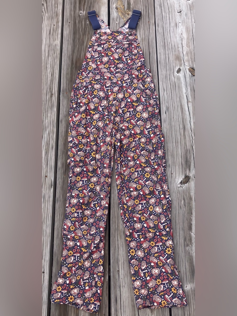 Duluth Dusk Blue Hedgehog Unlined Long Overalls XXS with 33 inseam